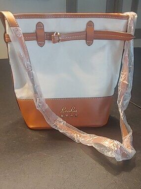 LouLu Brown Cream Shoulder Bag New Without Tags